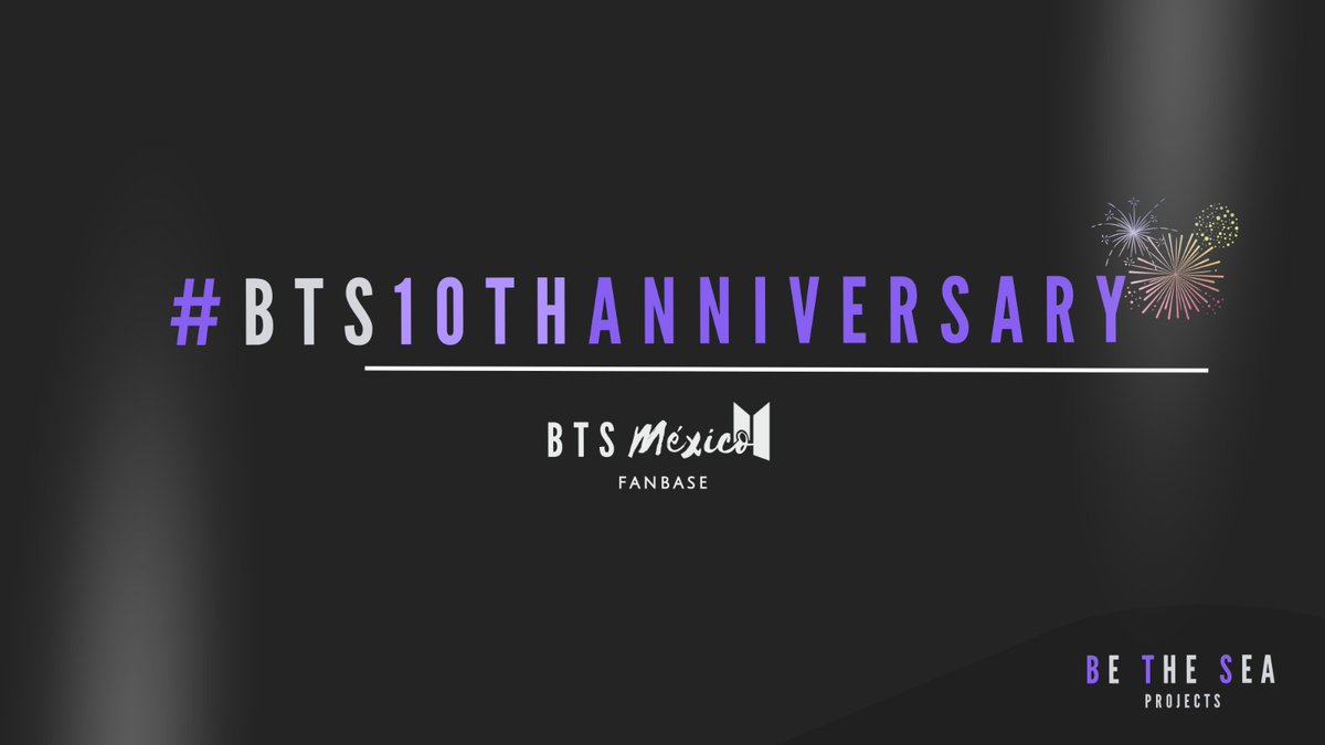 BTSARMY_MXCO's tweet photo. #BTS10THANNIVERSARY - BTS México (Be The Sea Projects).

Estreno, HOY, 9:30PM
(https://t.co/6zyiKOYMQA)

🔔¡Activa la campanita para no perderte del estreno!

___________________________________

Hola Army! 안녕 방탄소년단!

Hace 1 mes se celebró el 10mo Aniversario de BTS, y de parte de Army Mexicana lo celebramos de una manera única, desde donaciones en especie a una casa hogar, ¡hasta proyecciones en Times Square, New York USA! (Fueron un poco más de 12 proyecciones,  7 individuales, 10 grupales)

¡Muchas gracias Army por confiar en BTS México Fanbase!
Y BTS... ¡Gracias por hacernos coincidir con personas maravillosas, por ser nuestra inspiración y dejarnos crecer de la mano junto a ustedes estos 10 años!

Esto solo es el inicio de grandes proyectos.

Con amor y todo el cariño se ha hecho un video de los proyectos realizados para demostrar el gran amor que Army le tiene a BTS y lo que ellos nos han dejado a traves de sus acciones y música.
Esperamos de todo su apoyo a la difusión de este video.

- BTS México.

• Redes sociales
https://t.co/SajkqqfxBG