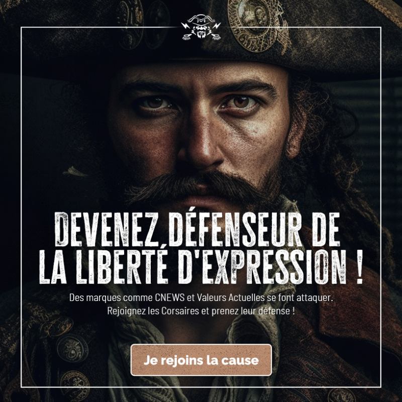 LesCorsairesFr's tweet image. Unissons-nous pour faire face aux Sleeping Giants, une organisation liberticide qui cherche à étouffer financièrement certains médias en poussant les annonceurs à les abandonner.
Rejetons cette censure et protégeons notre droit fondamental à la liberté d&apos;expression !