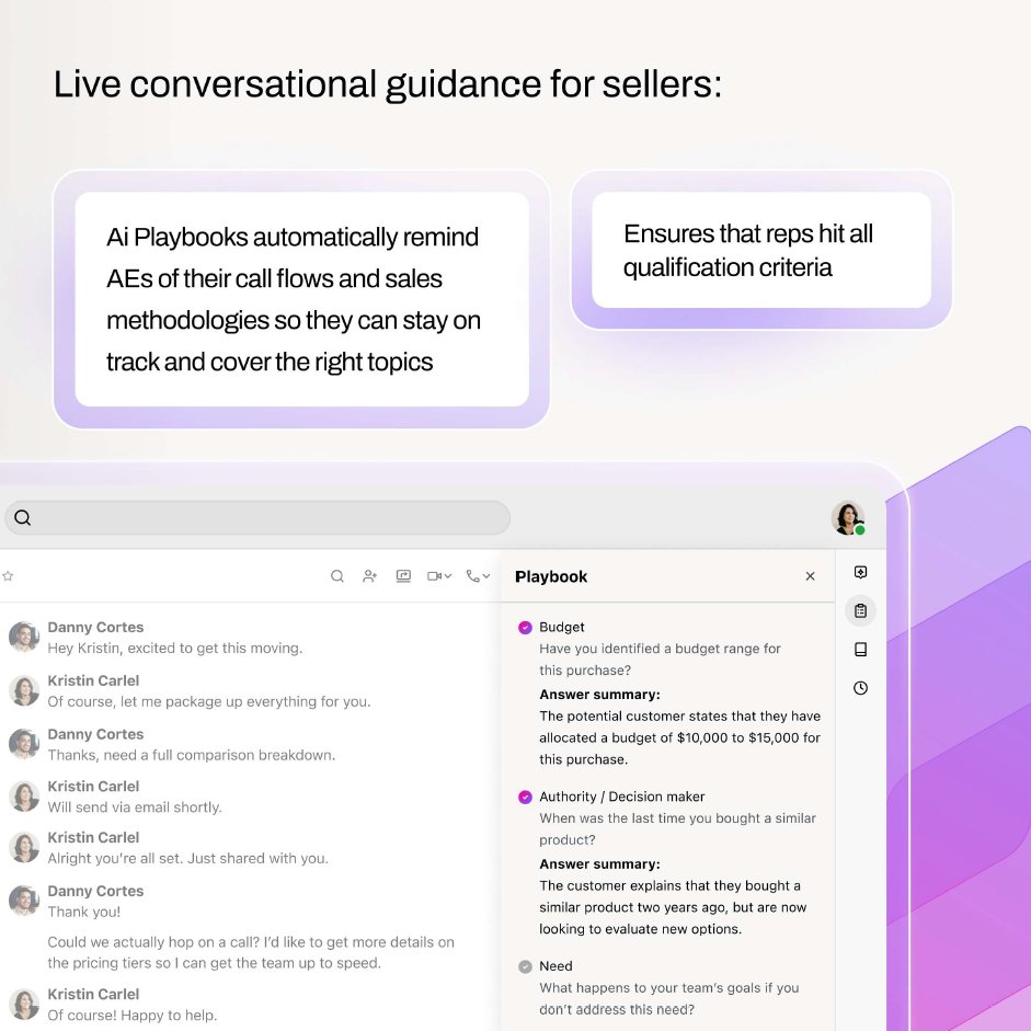 dialpad's tweet photo. 📣 Introducing Dialpad’s Ai Playbooks!
#Sales leaders! Never miss a beat with Dialpad's Ai Playbooks, which automatically provide guidance to sales reps during customer interactions.
Learn more: https://t.co/hcT4mqv7tY
#Dialpad #AiPlaybooks #AI #12MonthsOfAi https://t.co/H201onfT0j