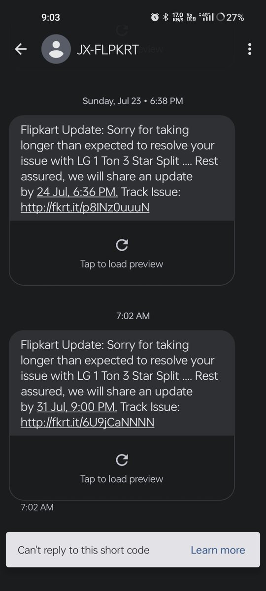 The_AnkitJain's tweet photo. @flipkartsupport No reply after all the delays, your team is not even able to cancel the order and refund my money.. My credit card due date is in 2 days, is Flipkart going to pay my bill? #flipkarts https://t.co/BTZgtm9Jqk