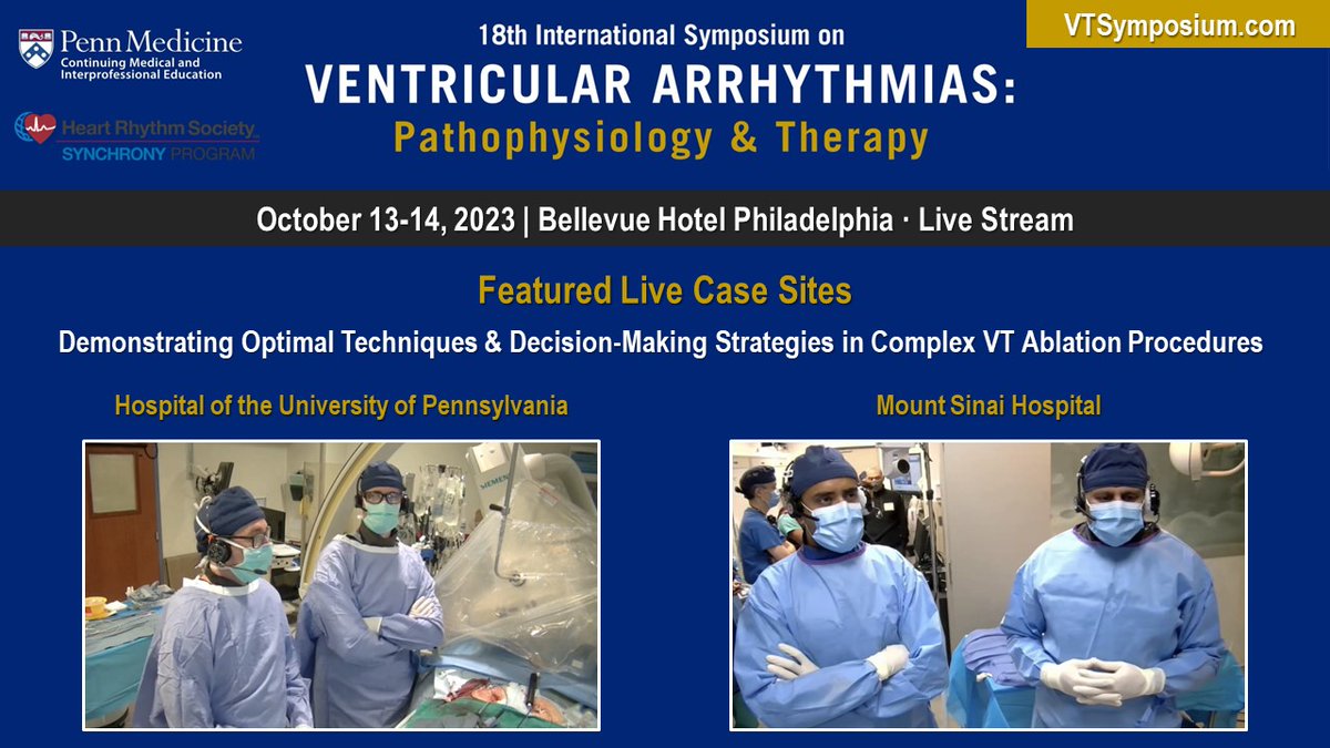 VT Symposium (@vtsymposium) on Twitter photo <a href="/VTSymposium/">VT Symposium</a> Daily Live Case Sessions from <a href="/PennMedicine/">Penn Medicine</a> & <a href="/MountSinaiHeart/">Mount Sinai Fuster Heart Hospital</a> demonstrate optimal techniques & decision-making strategies in complex VT ablation procedures. Join us Oct. 13-14 in Philadelphia or Virtually. Register @ vtsymposium.com #Epeeps #vtsymposium <a href="/VTSymposium/">VT Symposium</a> Daily Live Case Sessions from <a href="/PennMedicine/">Penn Medicine</a> & <a href="/MountSinaiHeart/">Mount Sinai Fuster Heart Hospital</a> demonstrate optimal techniques & decision-making strategies in complex VT ablation procedures. Join us Oct. 13-14 in Philadelphia or Virtually. Register @ vtsymposium.com #Epeeps #vtsymposium