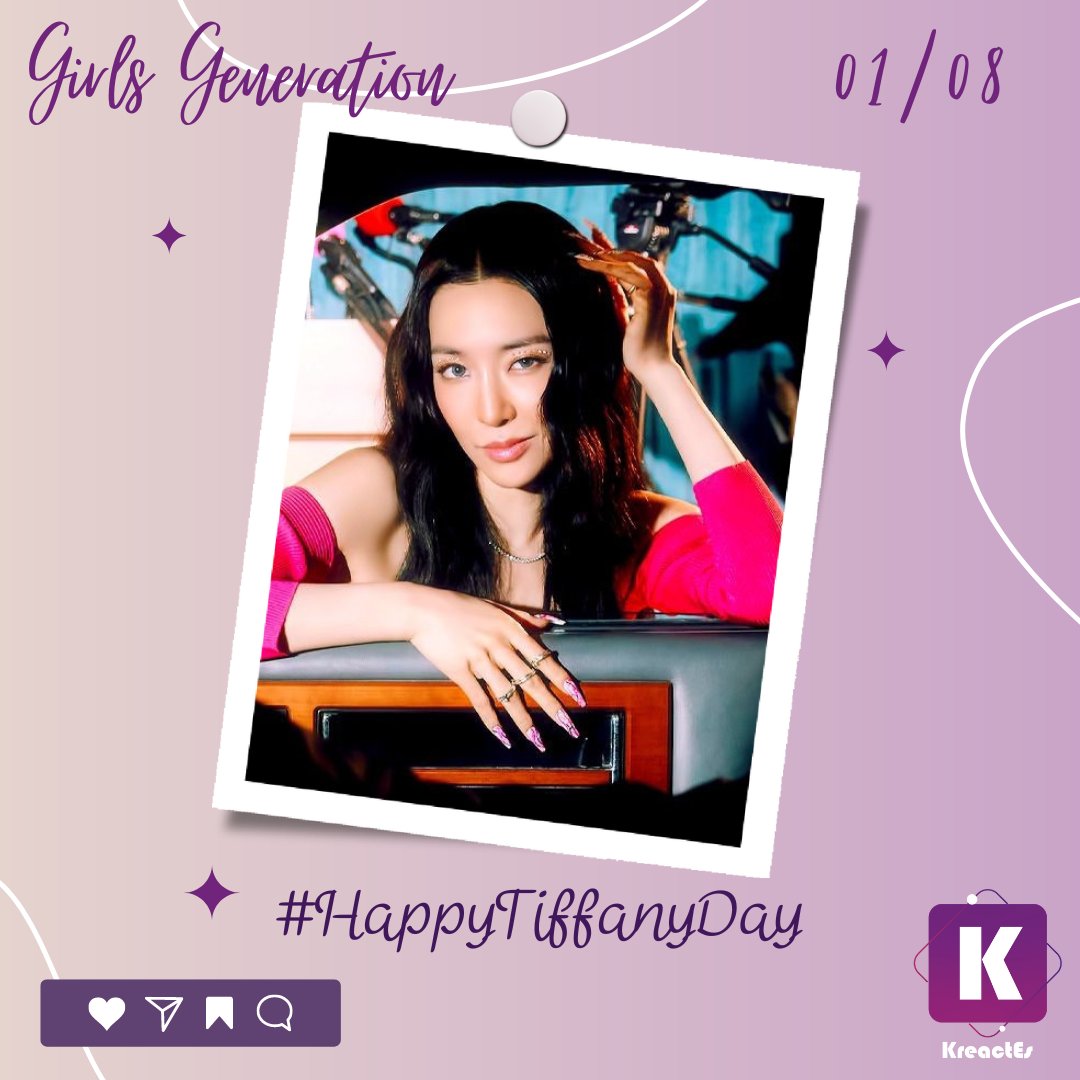 KreactEs's tweet photo. ¡Le deseamos un feliz cumpleaños a Tiffany de Girls Generation! 🥳💜

#HappyTiffanyDay #Tiffany #GirlsGeneration #SNSD https://t.co/TcOZrcZpFJ