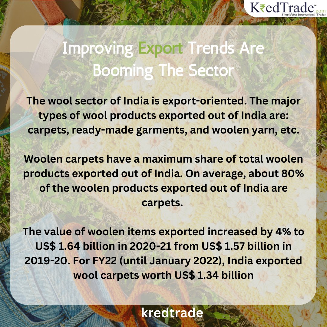 sohamjainkred's tweet photo. With the Indian #textile market evolving at an unprecedented pace, where does the iconic Indian #wool stand?

In our latest case #study, let's find out as we look at the current state of India's wool in #international markets. 

#kredtrade 

#kreddiaries #casestudies #wool https://t.co/UZL1n2IMpx