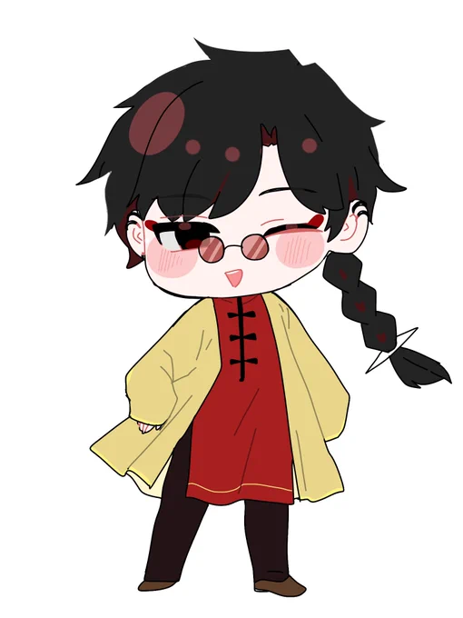 自分が自己満アクキーにする為だけに描いてたけどなんだかかわいい気がしている ので少しだけのせる、、、