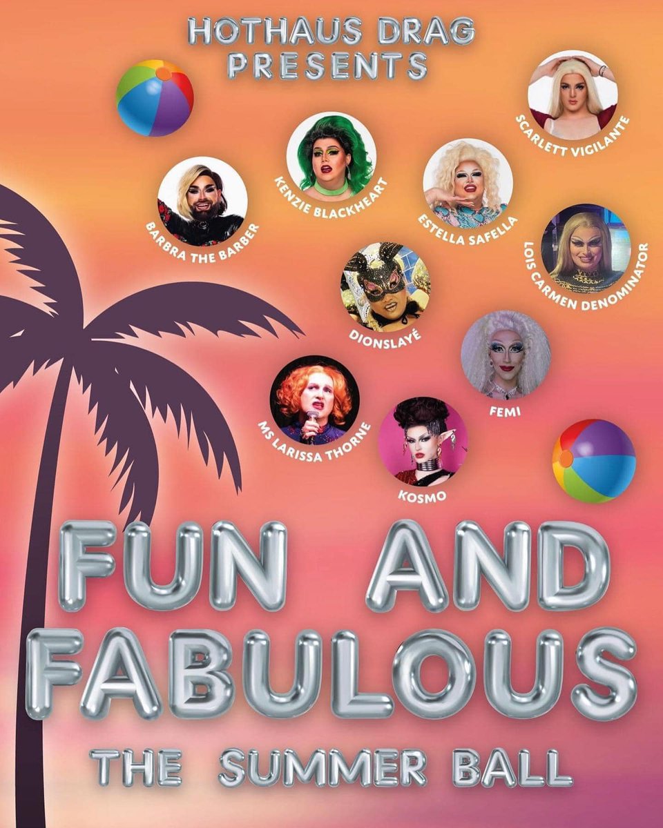 HotHaus Drag Summer Ball on 4th August.

Hosted by Kenzie Blackheart 

Tix: hothausdrag.co.uk/upcoming-shows…

Doors 7pm, show 8pm, finish 11pm. Seating for accessibility available on the night.

#drag #dragqueen #dragking #dragartist #dragperformer #dragraceuk  #londondrag #ukdrag
