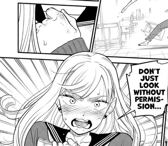 The artist's style is so clean that it only shows when he wants it to 😂 but there's that bit of consistency when she's always clenching her hand, hiding. 