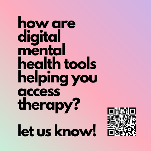 DigitalTherapyS's tweet photo. What digital tech is helping you with your #mentalhealth? Confidential noncommercial academic survey 15mins https://t.co/2xXVmXGqGw #TheDigitalTherapyProject a collaboration between @survivingwk @PsiANorg @UK_Counsellors @_PaulineWhelan @kg_laaser @livgar_ @datasociety https://t.co/eyj4l8UtnI