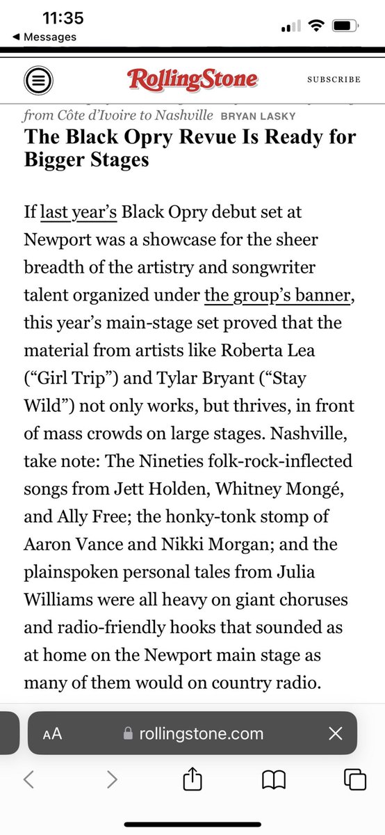 There is no better feeling in the world than taking a group of artists that you truly believe in to @Newportfolkfest for their first time and waking up to this the next morning.