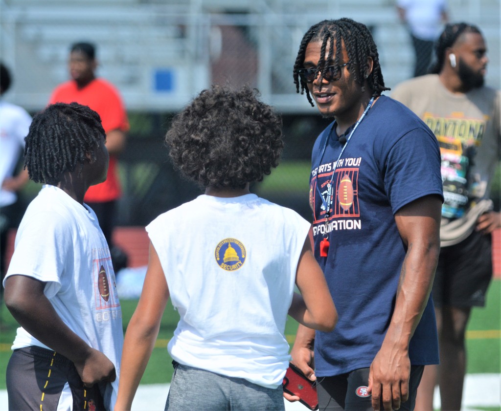 Trenton makes the world takes. Trenton native and @49ers defensive back Ji'Ayir Brown (@_Tiig2) teaed with Education Outweighs Them All to host a football clinic for local student-athletes: bit.ly/46S7WtT