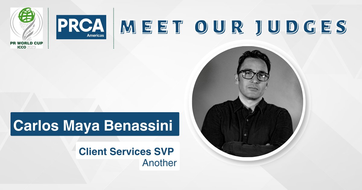 We are thrilled to introduce <a href="/_carlosmaya/">Carlos</a> as one of the judges for the ICCO NextGen PR World Cup - PRCA Americas LATAM regional qualifier.

👀Find out more and enter now: americas.prca.global/pr-world-cup-2…