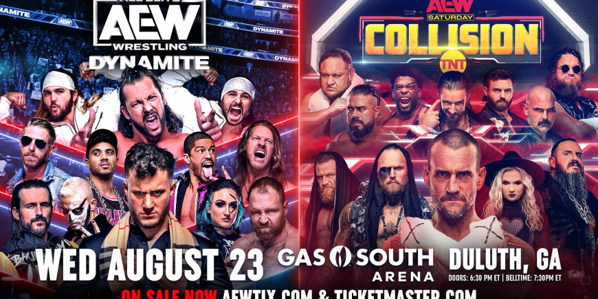 RealJackCassidy's tweet photo. The go-home #AEWDynamite to All In will also tape #AEWCollision on the same night. What could possibly go wrong? 🙃 https://t.co/RbQfWiCj6w
