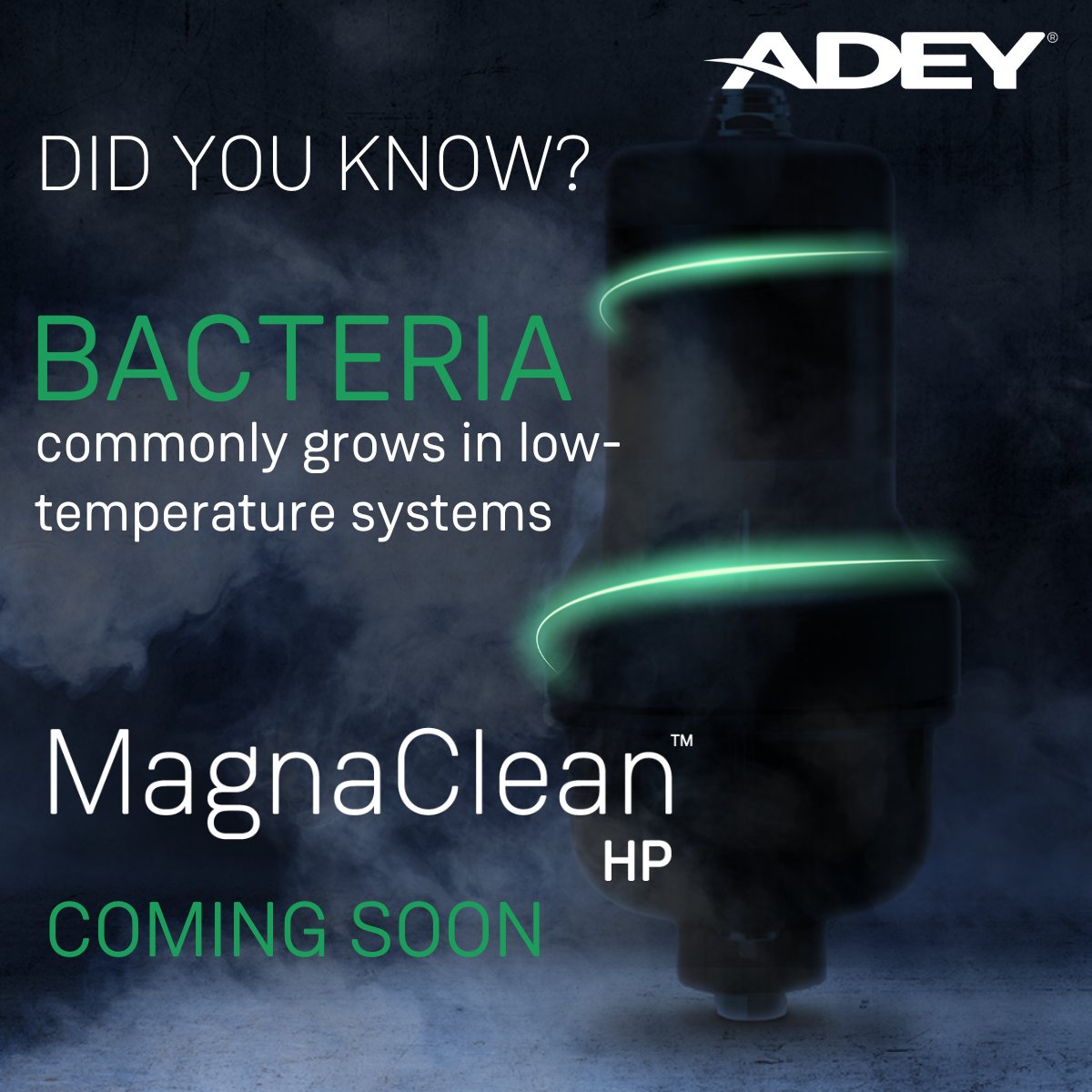 ADEY_NA_'s tweet image. Did you know?

Bacteria commonly grows in low-temperature systems.

MagnaClean HP coming your way soon. Watch this space 😀

#Adey #ComingSoon #NewProductLaunch #MagnaCleanHP #LowTemperatureSystems