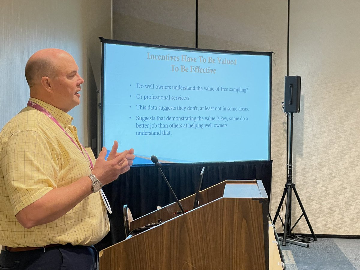 rtariq88's tweet photo. Steve Wilson presenting on how to be a good partner and the importance of partnerships for safer private water @nehaorg #EHMatters @privatewaternet #NEHAAEC2023 https://t.co/tqO5E5qcba