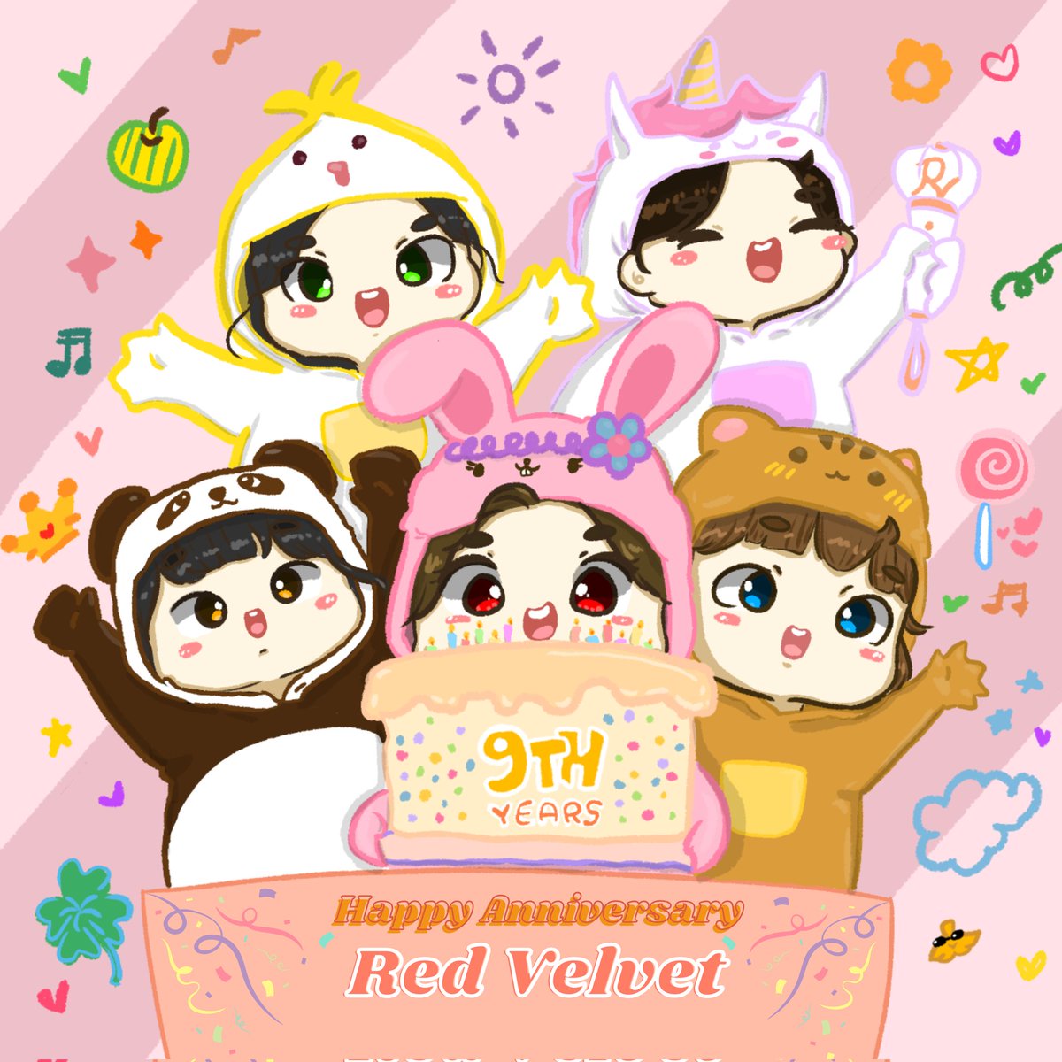 _BananaTaeng2_'s tweet photo. Happy Anniversary mahlabs! Ladies ladies ladies ni9ht~ @RVsmtown
#OneOfThese9thForRedVelvet 
#9주년도_레드벨벳이랑_가보자9 https://t.co/4XPrbva8ym