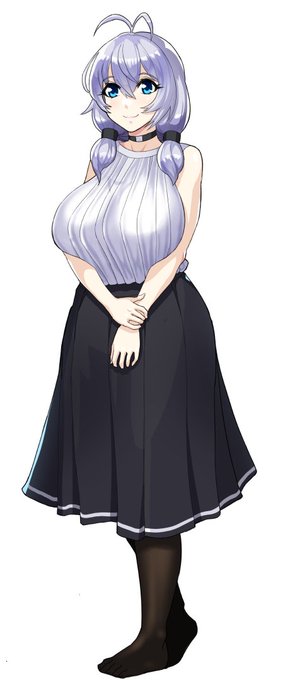 ポージング変えて清楚度上げたよ～#絵に描いたもち子 #模型娘のもち子さん 