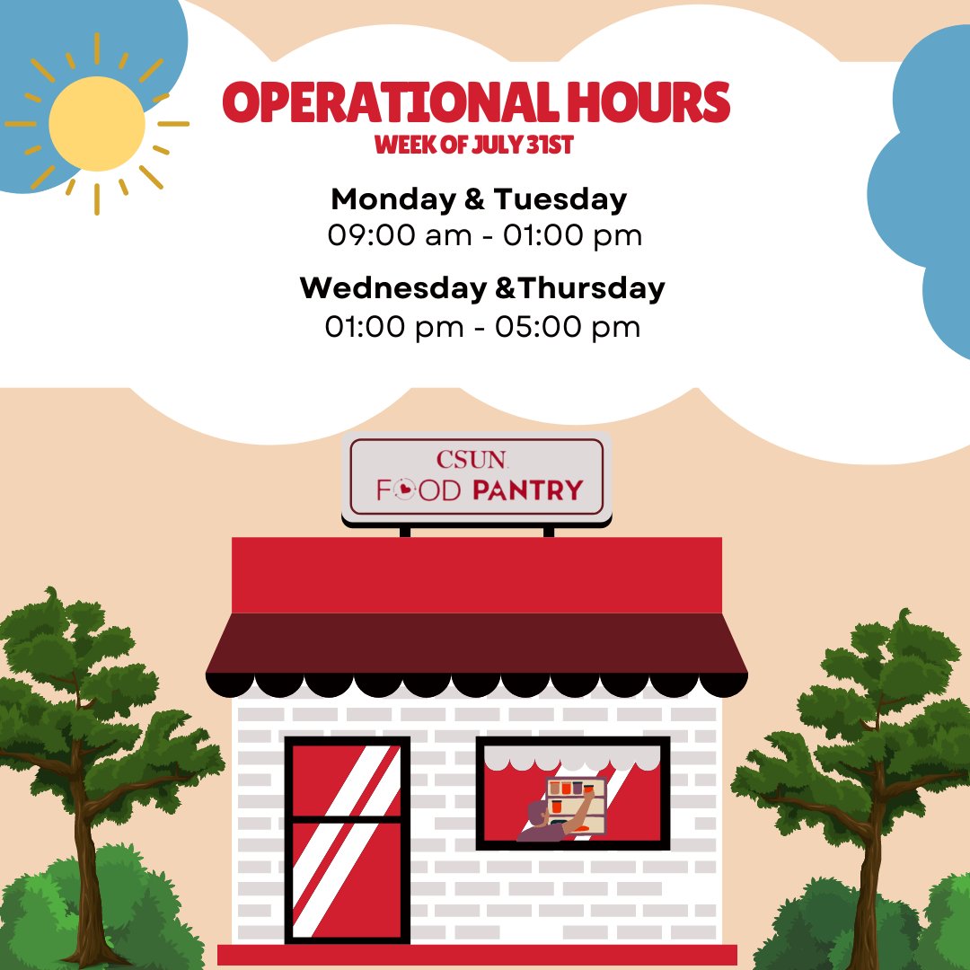 Stop by the CSUN Food Pantry to pick up your bag of shelf stable goods. Hope to see you then Matadors! #csunfoodpantry