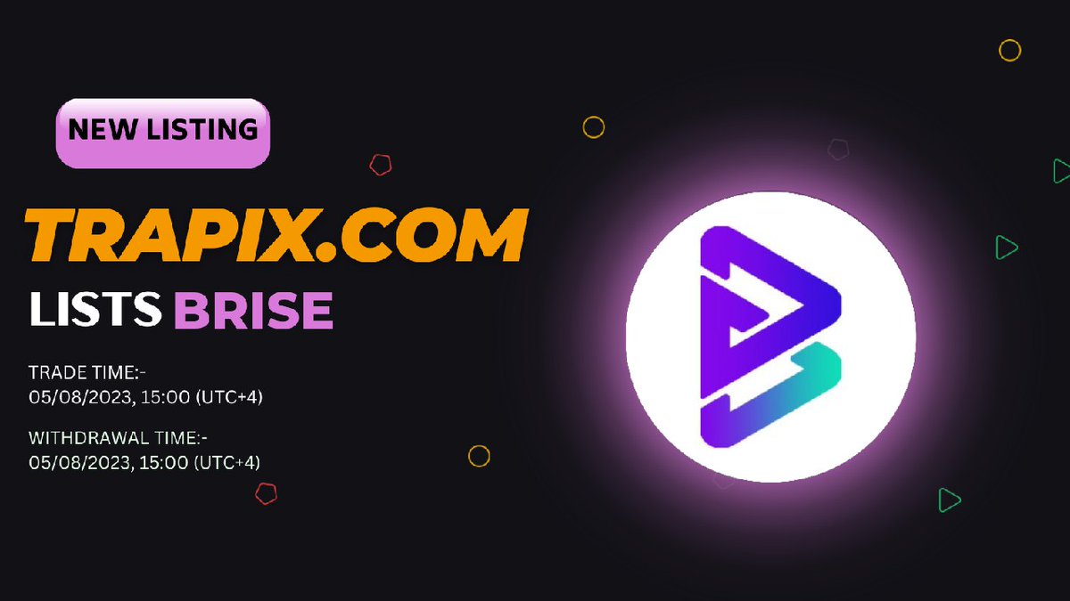 🚀NEW TOKEN LISTING ON TRAPIX 
 
Welcome <a href="/bitgertbrise/">Bitgert - $BRISE</a> Token $BRISE
 
📅Trade:- 05/08/2023, 15:00 (UTC+4) 
📅Withdrawal:- 05/08/2023, 15:00 (UTC+4) 
 
🌎Website:- bitgert.com
 
👬 Telegram:- t.me/bitgertbrise
 
#TrapixExchange #BRISE #Trapix $BRISE