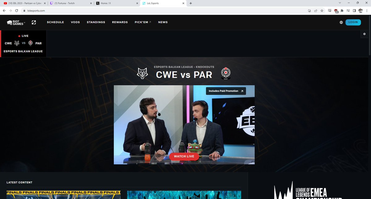 Ono kada si jedini strim na lolesportu🫡