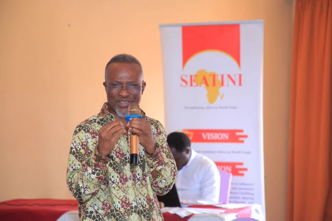 SEATINIUGANDA's tweet photo. Tetteh Hormeku, @3rdworldnetwork:  
EPAs are not just agreements but tools of economic management. As Africans, we must ask ourselves how we want to run our local economies and how these agreements affect that. 
#StopEPAs #StopEUKenyaEPA https://t.co/SUgtwSLEyY