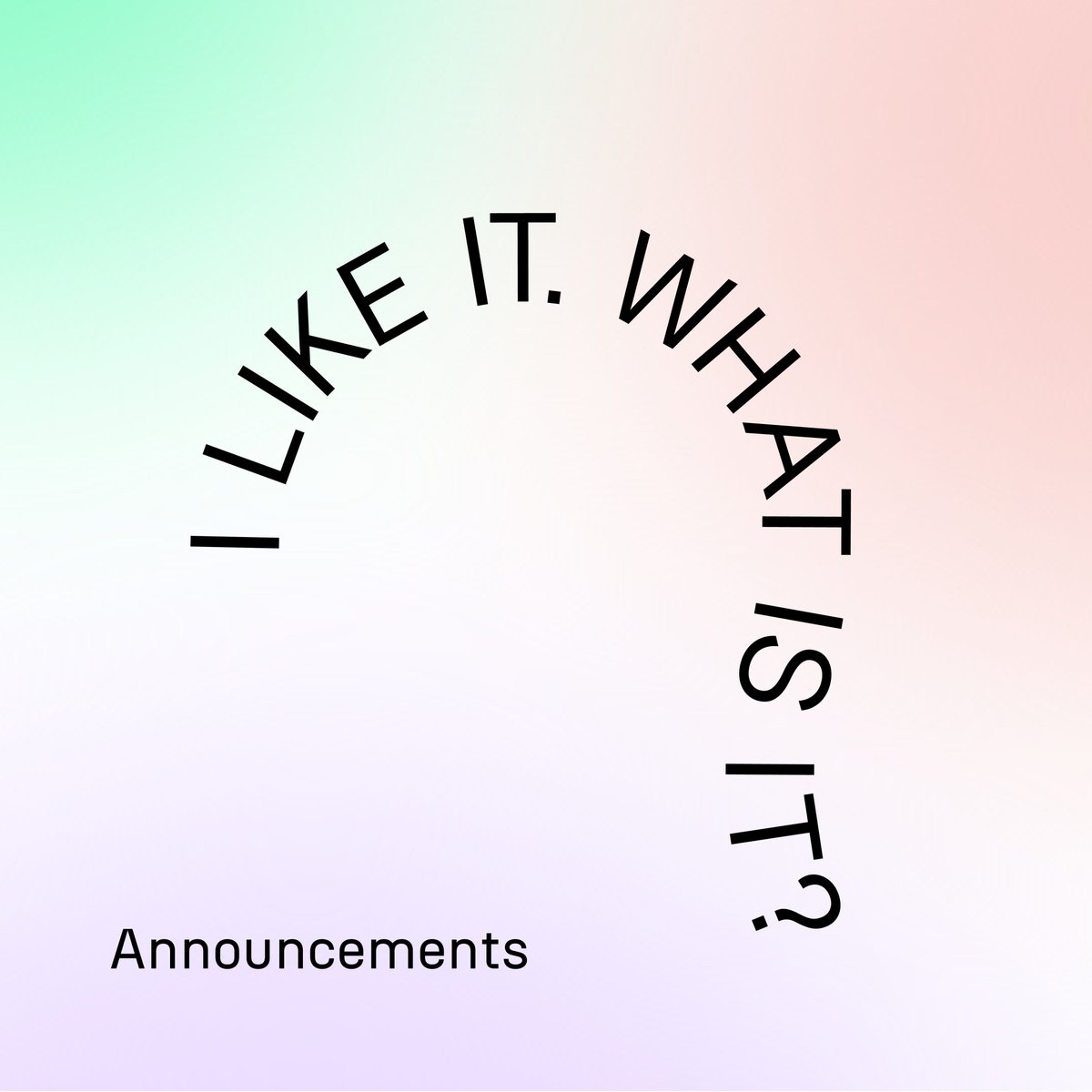 With support from Jerwood Arts, we’re thrilled to be announcing our I Like It. What is It? residents over this week, starting tomorrow. Each day we’ll be sharing words, images and/or videos from the artists that announce their residency in their own way. 📣📣📣
