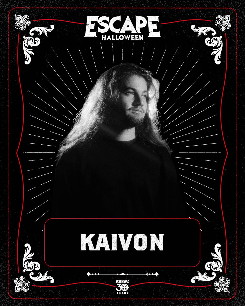 KAIVONOFFICIAL's tweet photo. Playing my first ever Escape this October 🎃🖤

Giving away 3 GA tickets so you can experience it with me 

To enter:

Retweet this tweet 
Tag 2 friends below 
And be sure to be following so I can DM winner :) https://t.co/WqYDZDBQll