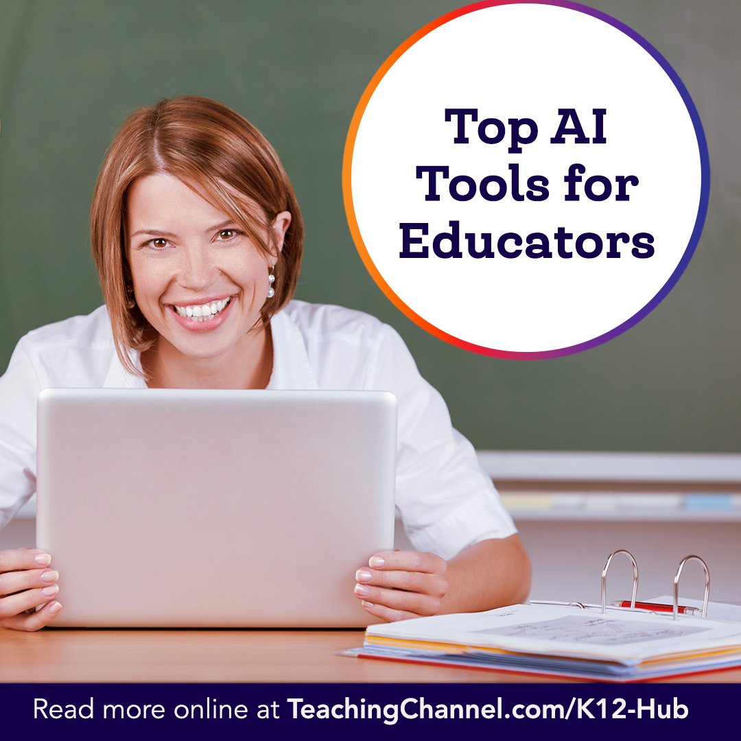 TeachingChannel's tweet photo. The best way to learn about a new technology like AI is to jump in and try it out! That's why we created an interactive image highlighting popular AI tools in education that support classroom instruction. 

Explore the top AI tools now: https://t.co/xZsDJdOFfV. 

#EdTech https://t.co/b5Hwgu5EkT