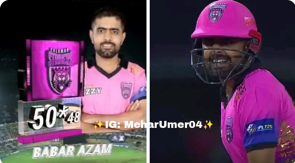 Meharumer004's tweet photo. Oh my king, you always SLAY <<< 3 
fifty for Babar 🩷👑

#MeharUmer004 #BabarAzam𓃵 https://t.co/yWGQWFlwRr