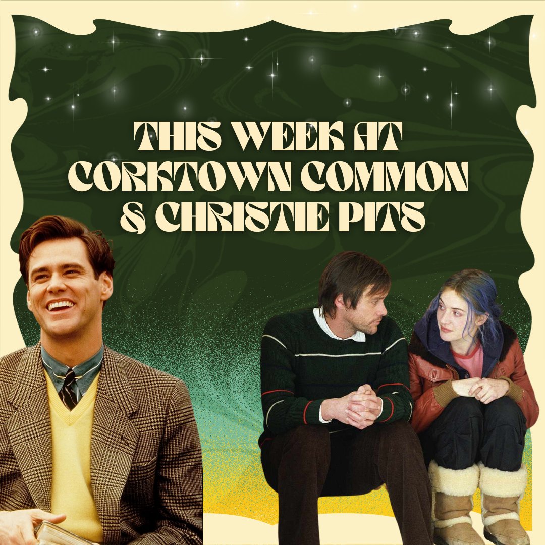 ⭐️ COMING UP THIS WEEK ON THE BIG TOPS SCREEN ⭐️ A Jim Carrey double feature week! 📺 THURSDAY AUGUST 3 at Corktown Common • THE TRUMAN SHOW 🛏 SUNDAY AUGUST 6 at Christie Pits • ETERNAL SUNSHINE OF THE SPOTLESS MIND See topictureshow.com/2023 for event details.