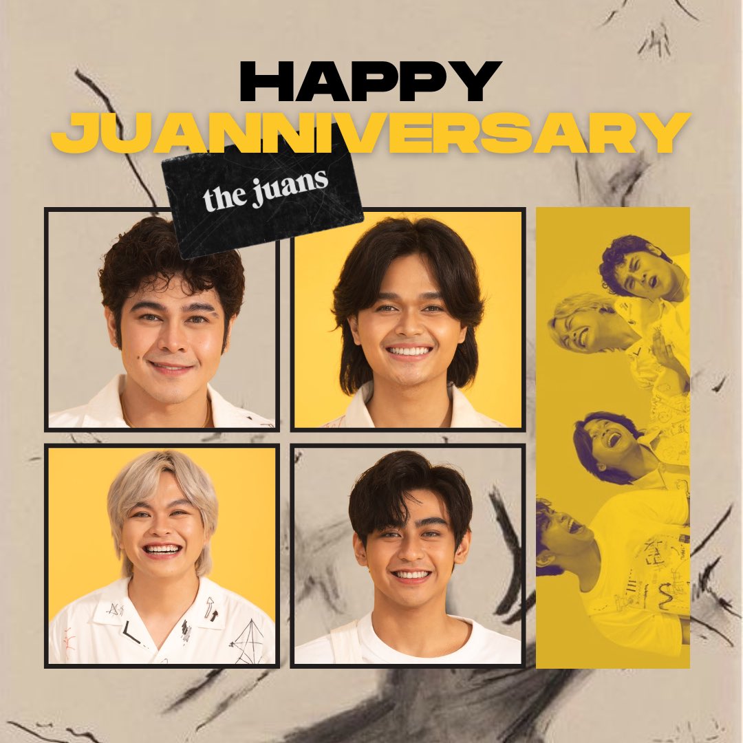 juanistasofc's tweet photo. To our fave boys and for being one of our inspiration, Happy 8th Juanniversary! 🥳

We are proud in all of your achievements. Andito lang kaming Juanistas para sa inyo 🫶🏼

WE LOVE YOU, THE JUANS! WORLD TOUR EYYY ✈️

Maligayang KaaraJUAN
@TheJuans_BAND 
#TheJuansToInfin8yAndBeyond https://t.co/xeiJGCDfes