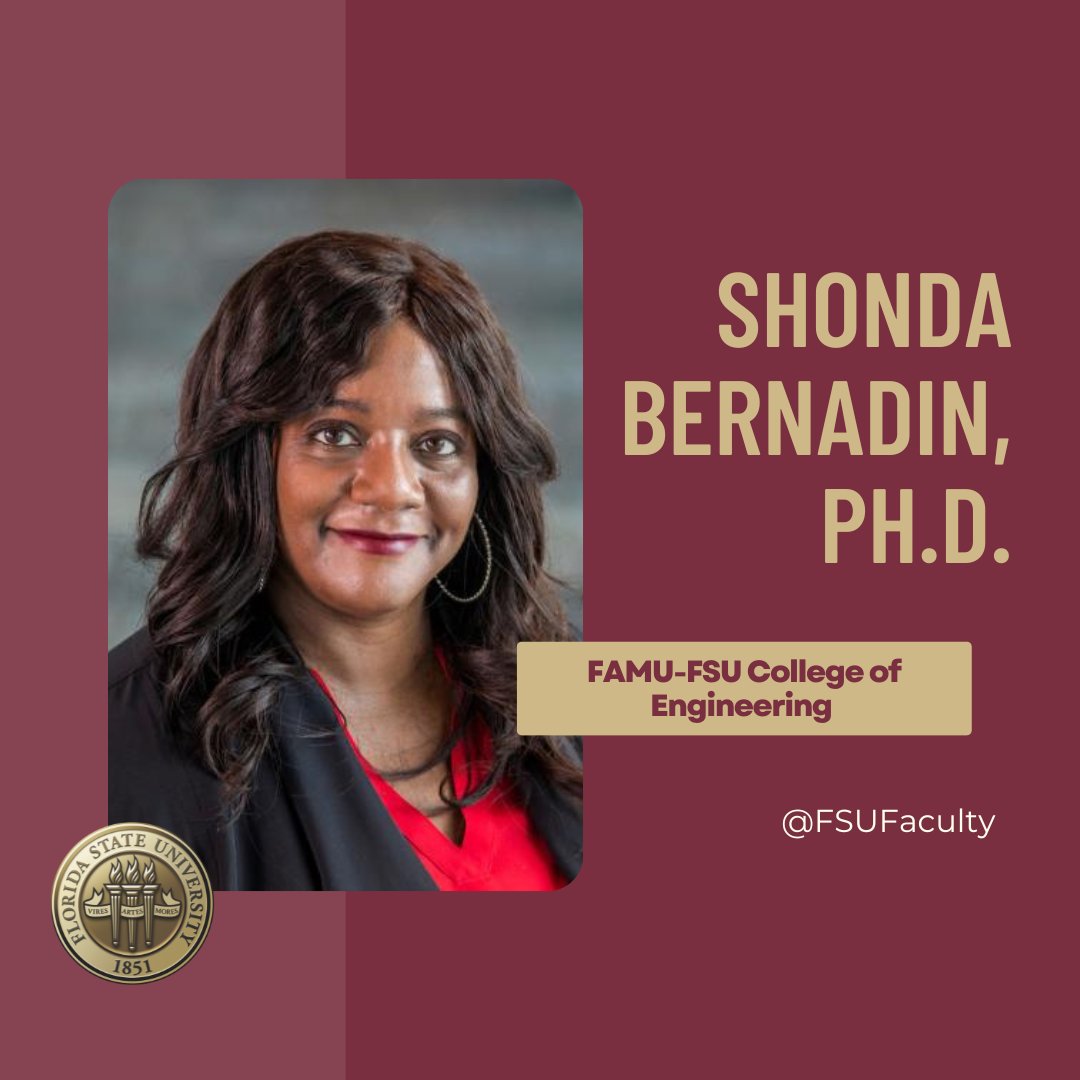 FSUFaculty's tweet photo. Shonda Bernadin, Ph.D. at @FAMUFSUCOE, and three faculty from Florida A&M University were named Google Endowed Professors.
Congratulations on this achievement!
#FSUEngineers #Engineering #FSUFaculty #FSU https://t.co/lhZJ1maRQb