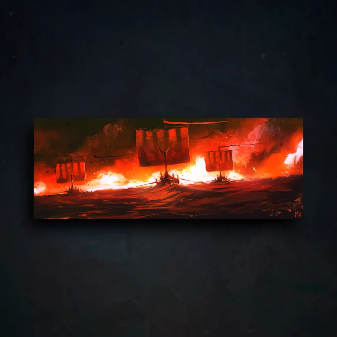 Here is a #throwbackthursday #speedpainting called Vision in the Fire, which I made years ago. Love it to revisit old pieces and realize how much I would do different now :) #tbt