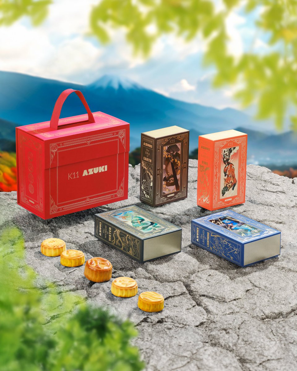🥮💫 K11 X @azuki mooncake collaboration

These delicacies are infused with the properties of fire, water, earth, and lightning from the Elementals collection! 

Pre-order now via the K11 Design Store website or the ‘K11 HK’ app (K11 ESHOP) 👉 k11.onelink.me/er2B/m8rv792c