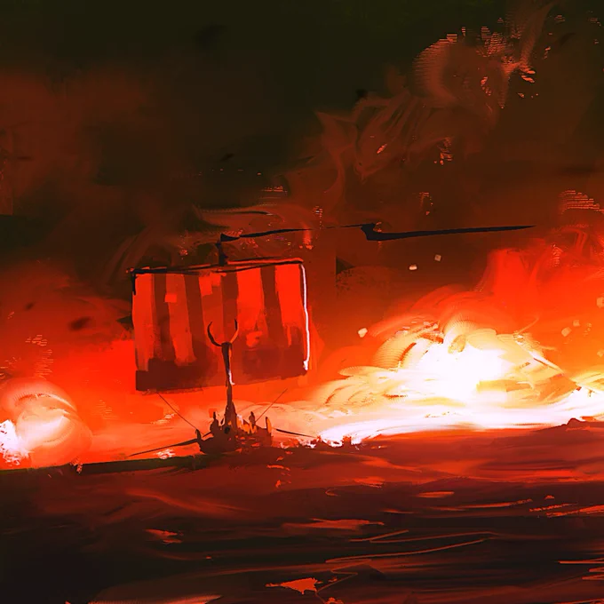 Here is a #throwbackthursday #speedpainting called Vision in the Fire, which I made years ago. Love it to revisit old pieces and realize how much I would do different now :) #tbt