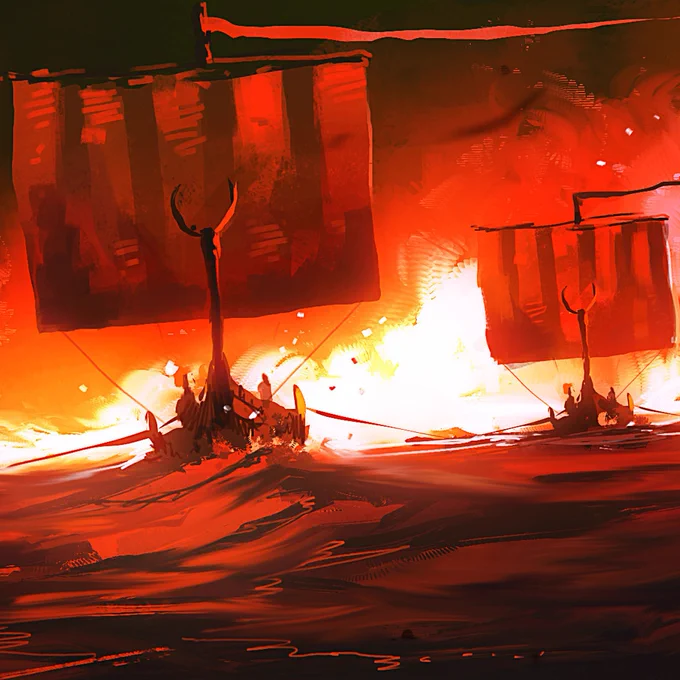 Here is a #throwbackthursday #speedpainting called Vision in the Fire, which I made years ago. Love it to revisit old pieces and realize how much I would do different now :) #tbt