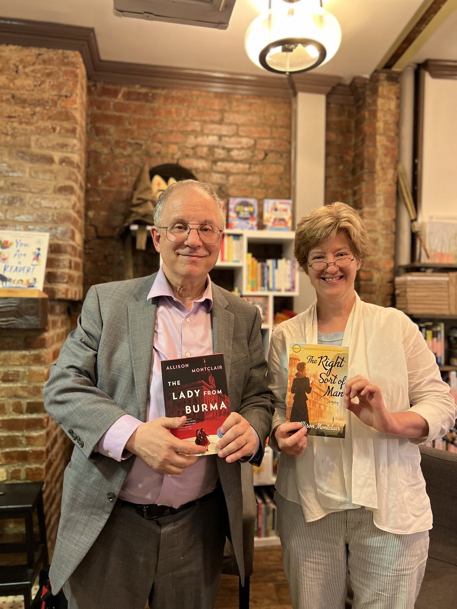 Allison Montclair came back to @kewandwillow last week to introduce readers to his new Sparks & Bainbridge novel THE LADY FROM BURMA, at an event moderated by THE LINDBERGH NANNY author @MariahFrederick!