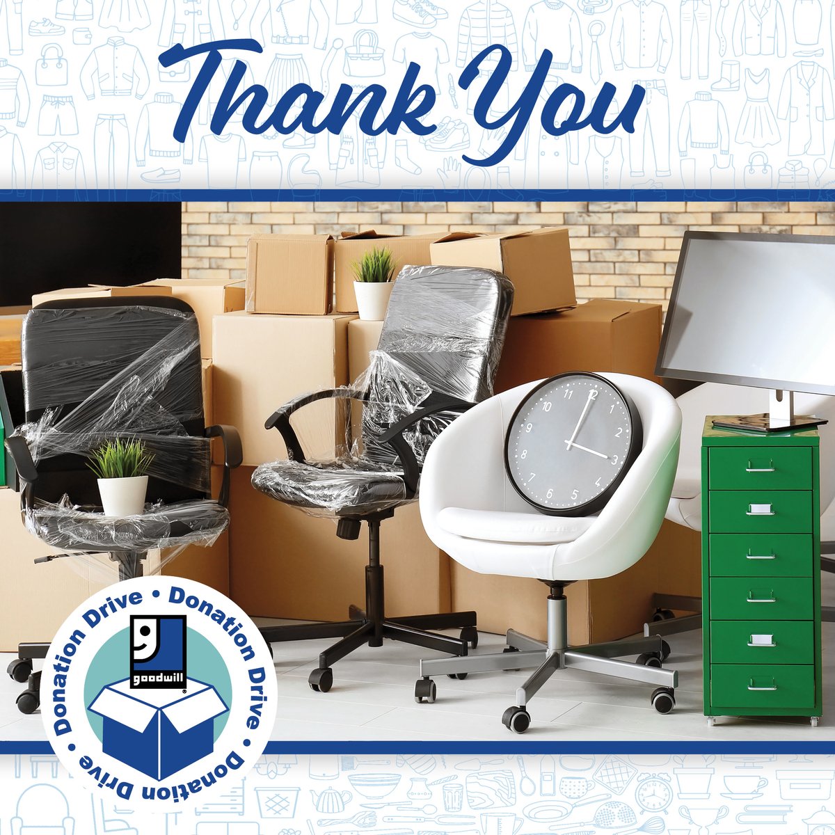 MarionGoodwill's tweet photo. We would like to say Thank You to B&L Packrat Mini Storage in Delaware county for their donations. Donating your unwanted items makes a big impact. They help fund programs and services that help people find stability and self-sufficiency. #DonateStuffCreateJobs https://t.co/Fi6Cpx2dan