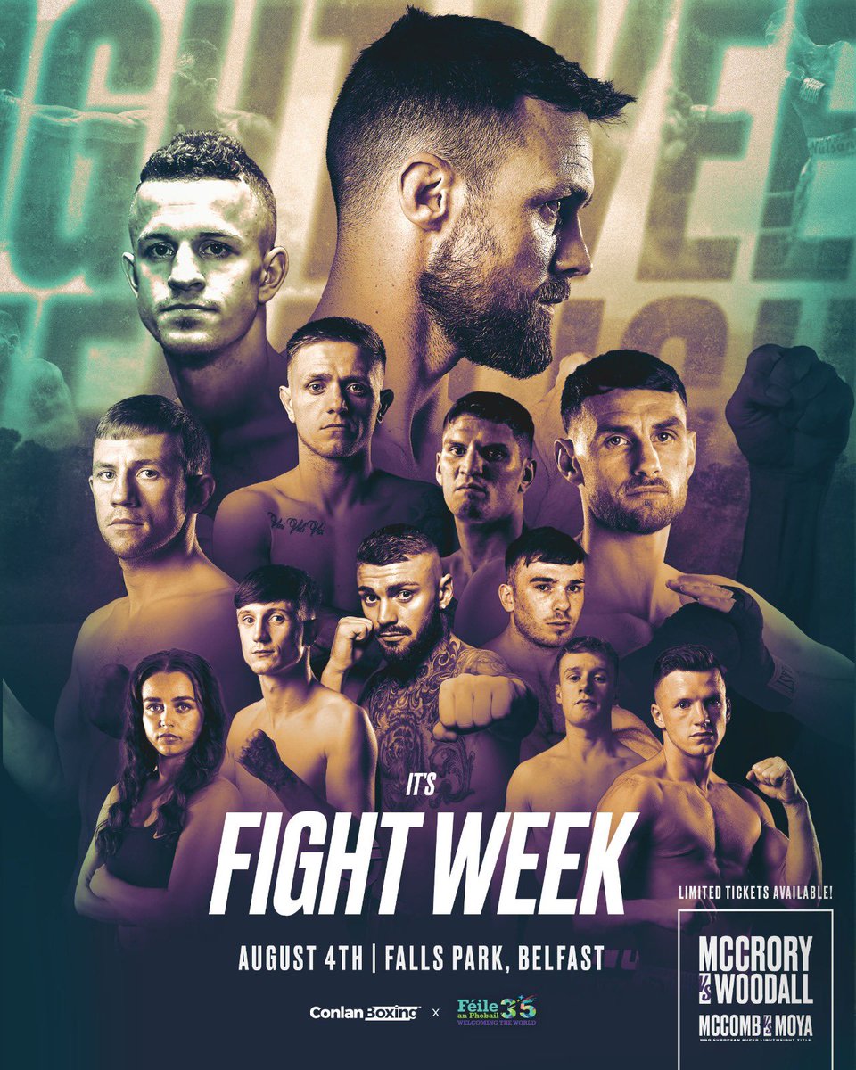 ConlanSports's tweet image. 𝐈𝐭’𝐬 𝐅𝐢𝐠𝐡𝐭 𝐖𝐞𝐞𝐤….

Belfast gets ready for a big Friday Fight Night ahead!! 

🎟️- ticketmaster.ie/feile-fight-ni…

#FeileFightWeek