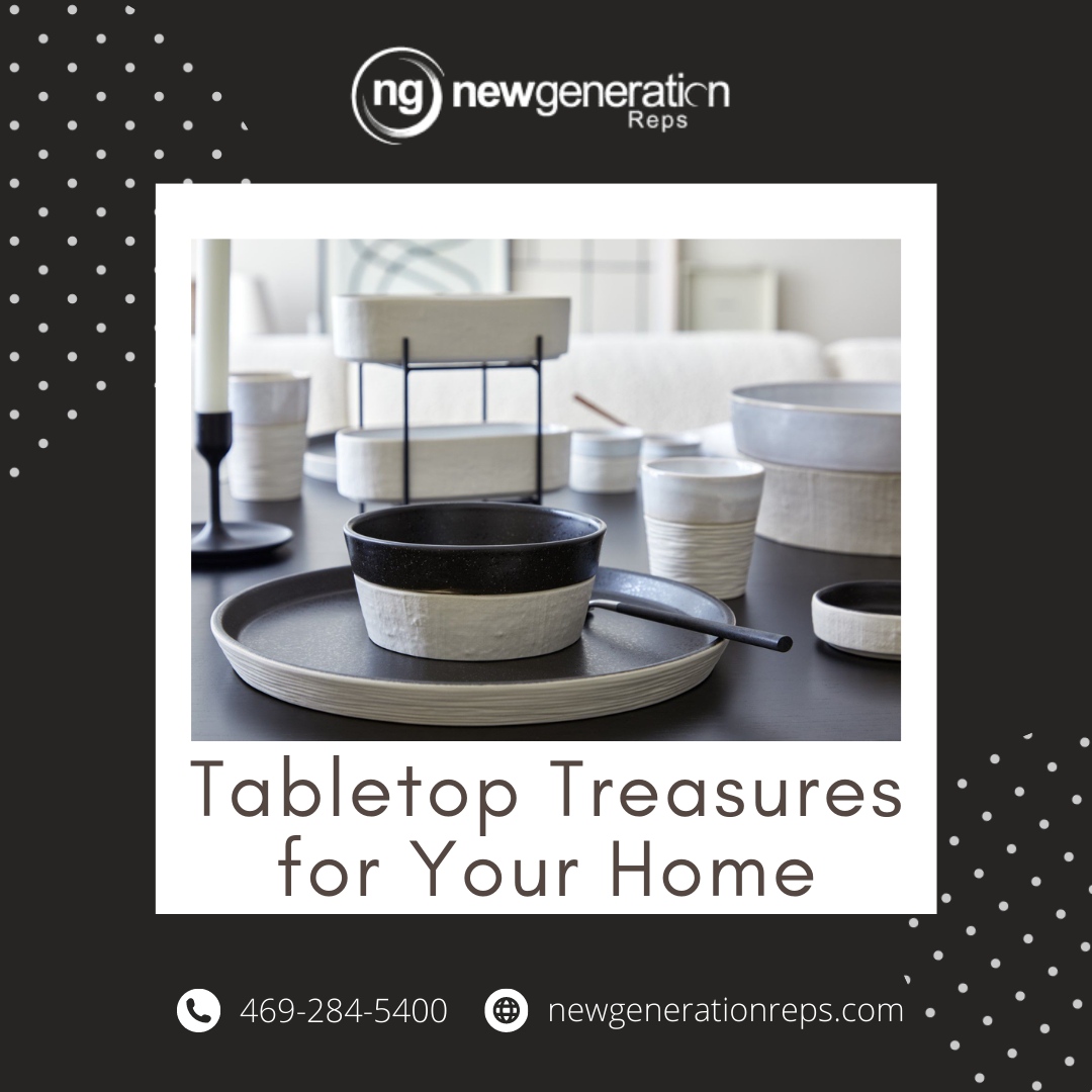 Discover tabletop treasures for your home with New Generation Reps. ✨🏡 

From elegant dinnerware to stylish table linens, make every meal an occasion to remember. 

#TabletopTreasures #NewGenerationReps #HomeDecor