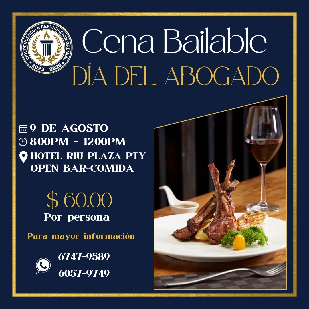 La Nómina de Independencia y Refundación Gremial  invita a todos nuestros amigos y colegas a celebrar este 9 de agosto el Día del Abogado ✔️

Te esperamos para mayor información comunicarse al 67479589 o al 6057-9749 📌

#Celebracion #diadelabogado #cenabailable