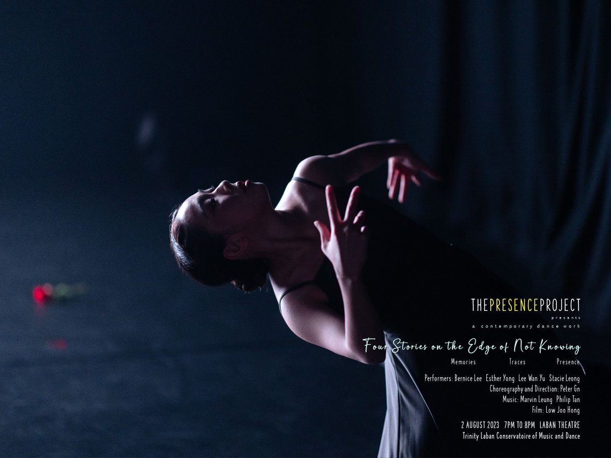 It's not too late to book your free tickets to watch The Presence Project who travelled all the way from Singapore to present Four Stories on the Edge of Not Knowing. 

Choreographed by: Peter Gn

trinitylaban.ac.uk/whats-on/event…
