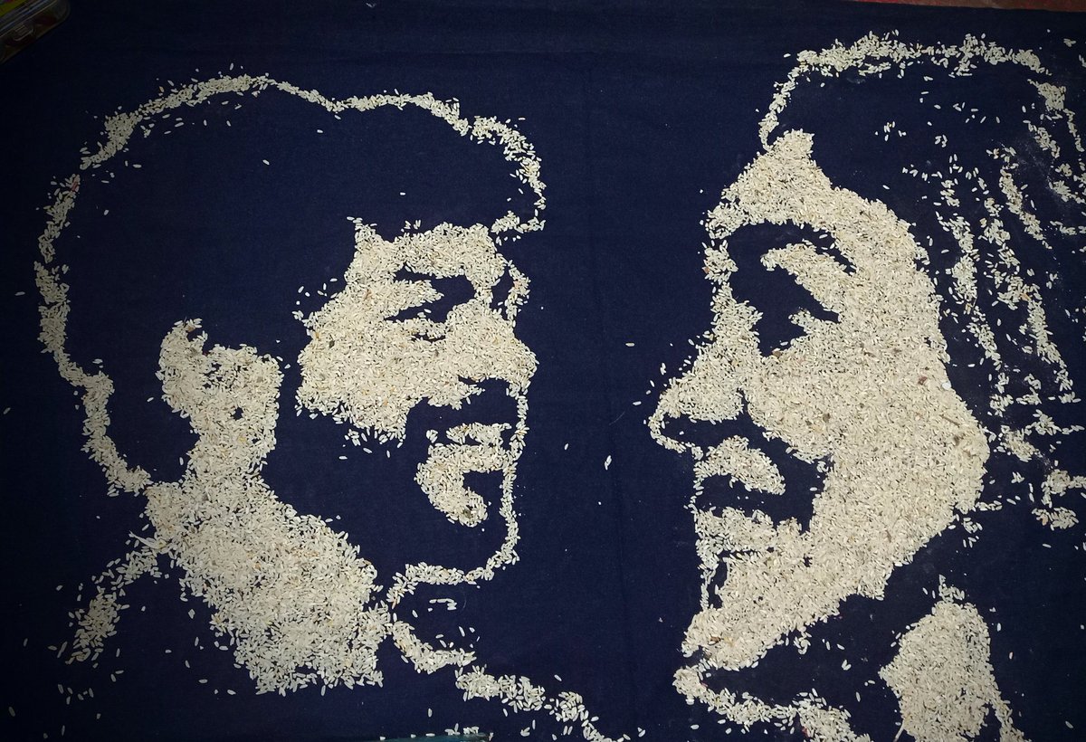 artmind324's tweet photo. Rice 🌾 art 
My new one 
@NayantharaU 
@VigneshShivN 
#vigneshshivan 
#Nayanthara 
@anirudhofficial @VijaySethuOffl https://t.co/smYIFZzhSd