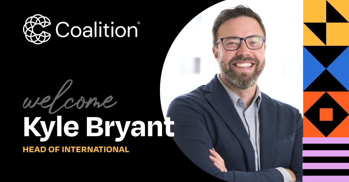 Please join us in welcoming #OurCoalition's new Head of International, Kyle Bryant!

Kyle will play a critical role in helping us with our international expansion by identifying and evaluating new markets and building our teams to help manage business across the globe. 🌏