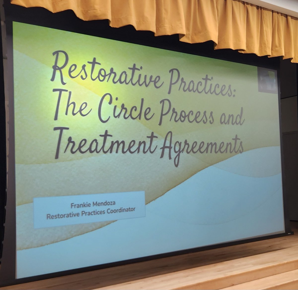 AISD_Frankie's tweet photo. Thank you @iblubman and @AustinISD Sanchez Elementary for having me support with their leadership team. #CircleProcess #TreatmentAgreements https://t.co/SbplyOCFur