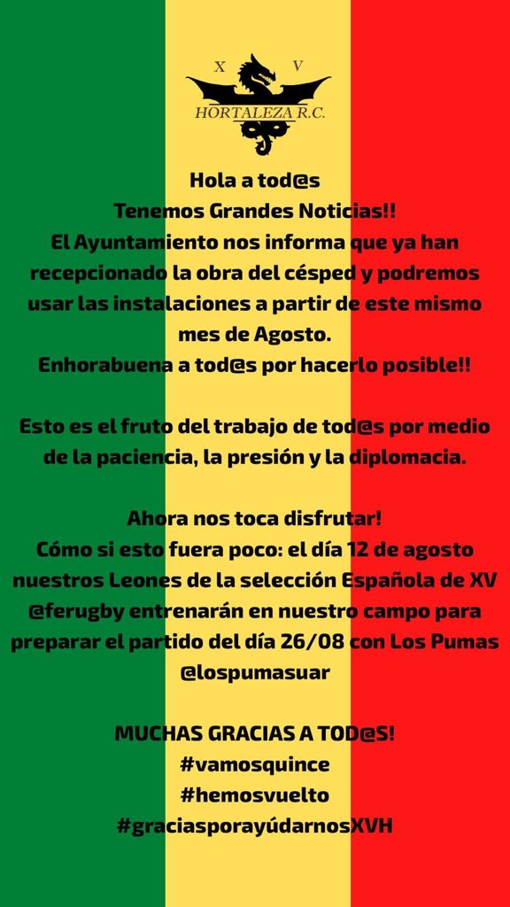 XV Hortaleza R.C. (@xvhortaleza) on Twitter photo 