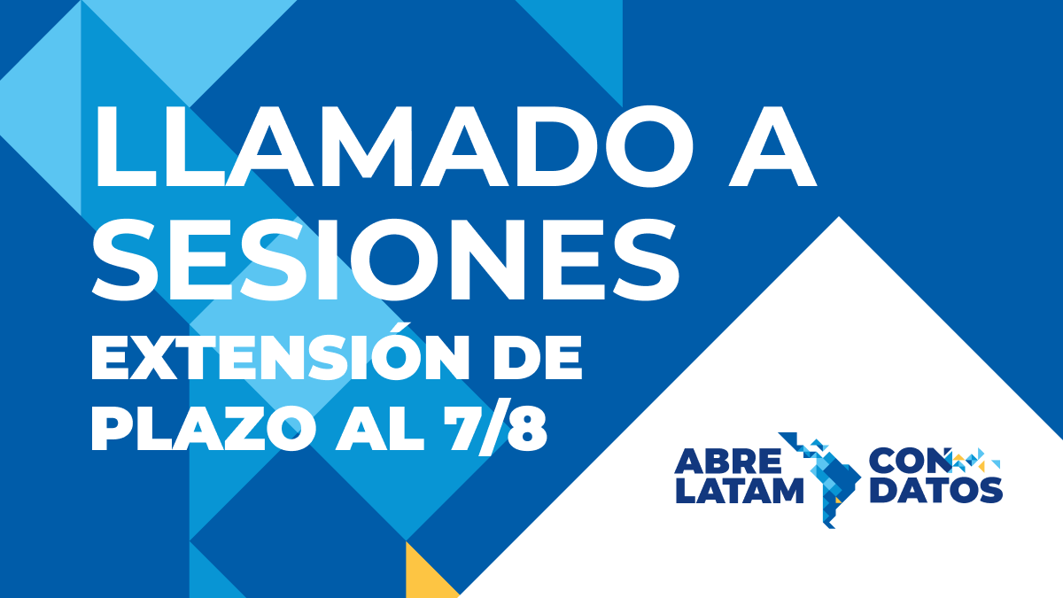 🚨 EXTENSIÓN DE PLAZO 🚨
LLAMADO A SESIONES #ABRELATAM y #CONDATOS.

A pedido del público agregamos una semana extra para proponer tus sesiones en abrelatam.org o condatos.org. ¡No te pierdas esta última oportunidad! 😅
