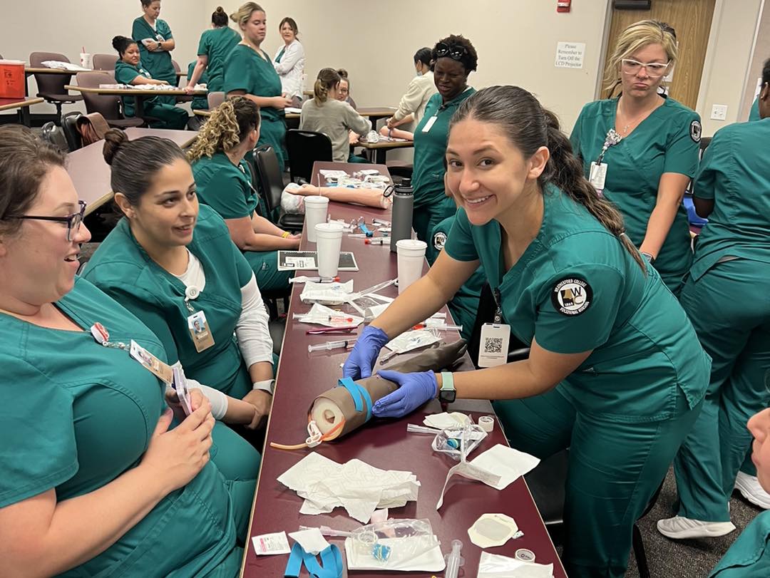 WfordCollege's tweet photo. Congratulations to our 42 LVN students who successfully completed the IV certification course with OnPoint IV Therapy last week! They are now skilled and confident in their ability to insert, manage, troubleshoot, and discontinue IV sites. #IVCertification #LVNStudents #Nursing https://t.co/mdkbkAJGXW