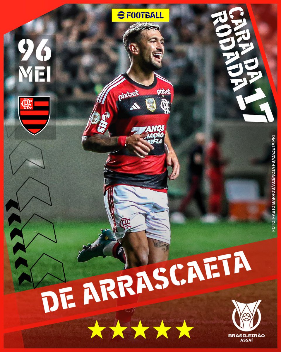 Brasileirao's tweet photo. Fez e aconteceu! Você escolheu o craque do @flamengo como o Cara @Jogue_eFootball da minha rodada 17! https://t.co/LzvWgBz9au