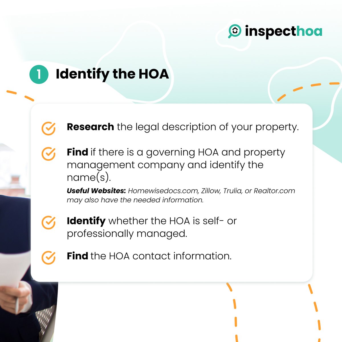 WeAreRexera's tweet image. Obtaining HOA documents is one of the most bothersome and time-consuming parts of a closing process.

Check out the full article to help you nail your HOA document ordering: bit.ly/479on5c

#hoa #hoadocs #homeownersassociation #realestate #escrow #title
