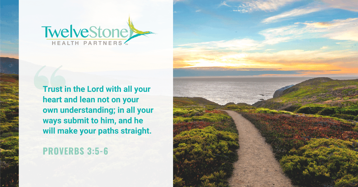 12stonehealth's tweet photo. Sometimes we don't know which path is right for us, but God knows exactly where we need to be! All we have to do is trust in Him.

#MondayMotivation #ChronicCare #12Stone https://t.co/yTMhA2ccGz