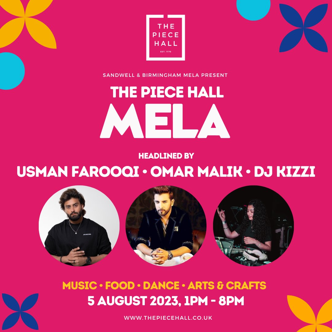 The Piece Hall Mela returns this Saturday with an incredible line up! 🎉 Brought to you by @BirminghamMela, expect a day of vibrant music and dance, delicious food, and amazing activities for all ages. You can find more info on this FREE event here ➡️ ow.ly/8HWI50PoXkA